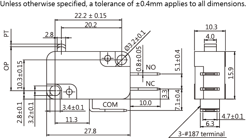 Snap-Action-Microswitches-Micro-Switches-V3-Series-Gap_3mm-7