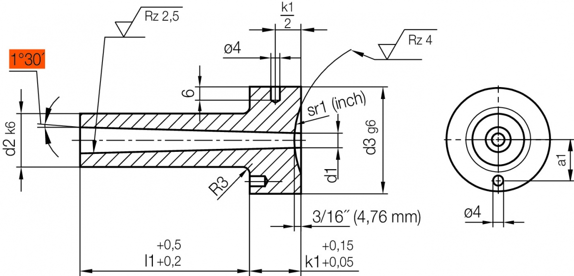 hasco-sprue-bushing-Z51-d2-l1-d1-sr1-din-iso-10072-02