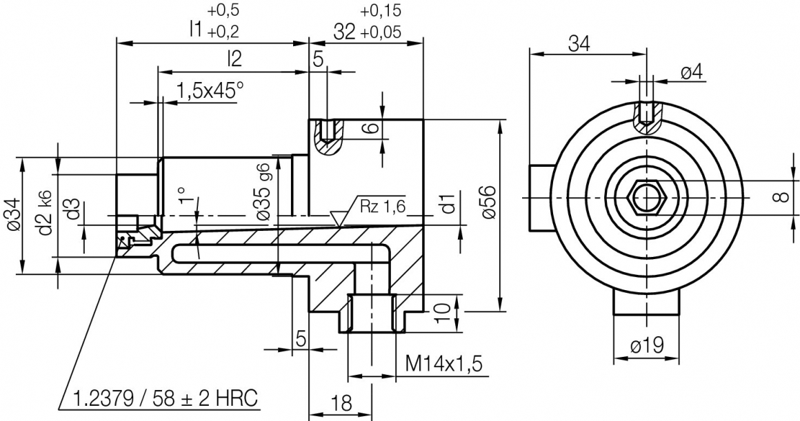 hasco-sprue-bushing-Z519-d2-l1-d1-d3-02