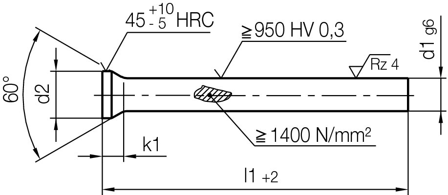 hasco-ejector-pin-z43-d1xl1-din-1530-3-02