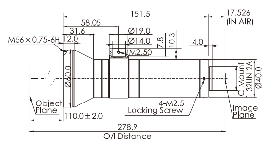 size-industrial-hippo-series-telecentric-lenses-opt-hp08-110c-f6-5