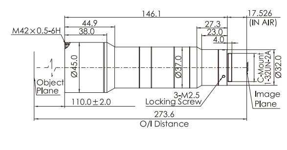 size-industrial-hippo-series-telecentric-lenses-opt-hp10-110-f7