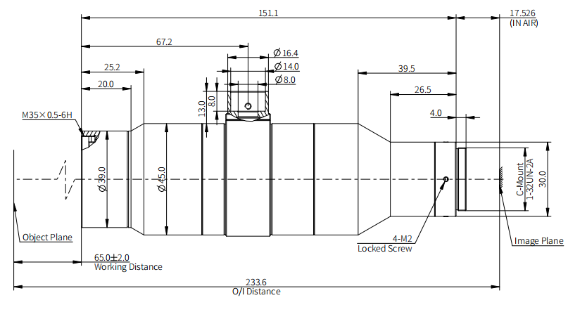 size-industrial-hippo-series-telecentric-lenses-opt-hp20-65c-f11