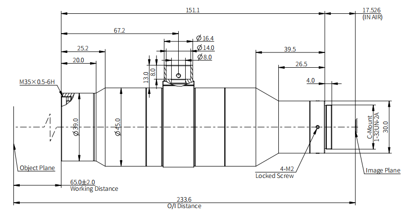 size-industrial-hippo-series-telecentric-lenses-opt-hp20-65c-f16