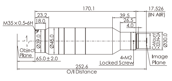 size-industrial-hippo-series-telecentric-lenses-opt-hp40-65-f12