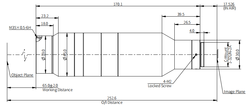 size-industrial-hippo-series-telecentric-lenses-opt-hp40-65-f22