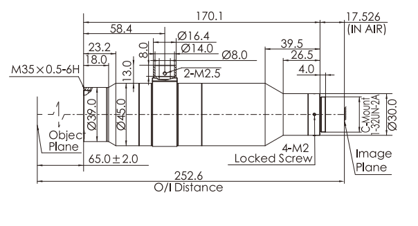 size-industrial-hippo-series-telecentric-lenses-opt-hp40-65c-f12