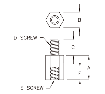 threaded-hex-spacer-support-with-bolt-th2m-6-2