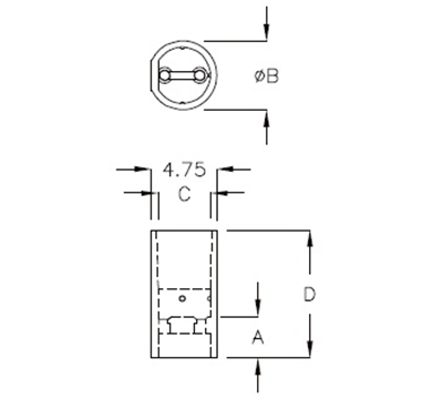 ø3-2-pin-cylinder-led-holder-qlw-02-2