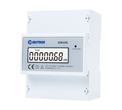 2p+n Din Rail Single Phase Electronic Kwh Meter With Pulse Output Eastron SDM320E