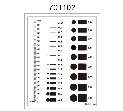 Inspection Dot Point Gauge/ Film Ruler/ Gauge Template 701102