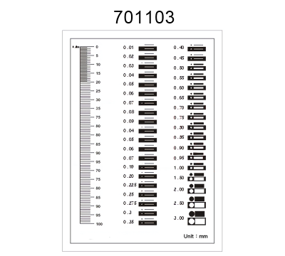 Inspection Dot Point Gauge/ Film Ruler/ Gauge Template 701103