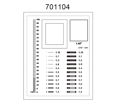 Inspection Dot Point Gauge/ Film Ruler/ Gauge Template 701104