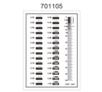 Inspection Dot Point Gauge/ Film Ruler/ Gauge Template 701105