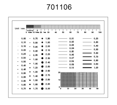 Inspection Dot Point Gauge/ Film Ruler/ Gauge Template 701106