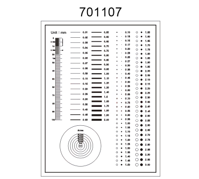 Inspection Dot Point Gauge/ Film Ruler/ Gauge Template 701107