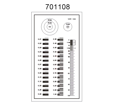Inspection Dot Point Gauge/ Film Ruler/ Gauge Template 701108