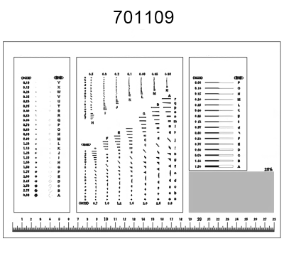 Inspection Dot Point Gauge/ Film Ruler/ Gauge Template 701109