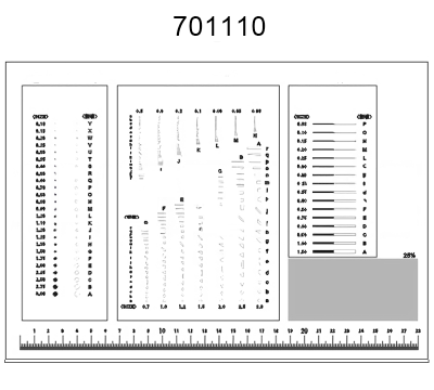 Inspection Dot Point Gauge/ Film Ruler/ Gauge Template 701110