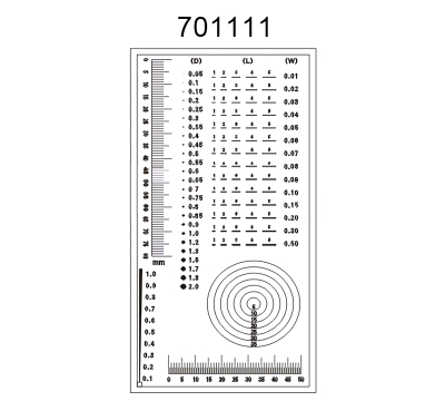 Inspection Dot Point Gauge/ Film Ruler/ Gauge Template 701111
