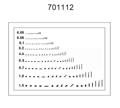 Inspection Dot Point Gauge/ Film Ruler/ Gauge Template 701112