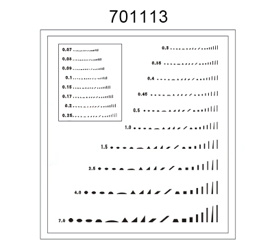 Inspection Dot Point Gauge/ Film Ruler/ Gauge Template 701113