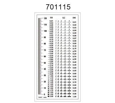 Inspection Dot Point Gauge/ Film Ruler/ Gauge Template 701115