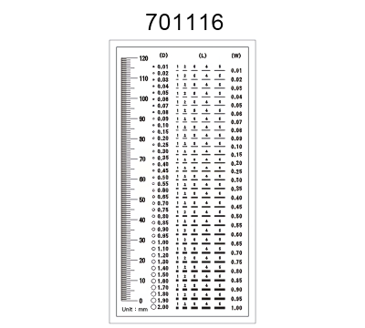 Inspection Dot Point Gauge/ Film Ruler/ Gauge Template 701116