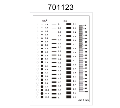 Inspection Dot Point Gauge/ Film Ruler/ Gauge Template 701123