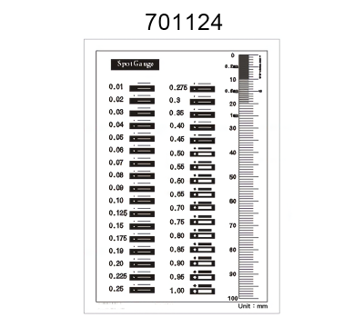 Inspection Dot Point Gauge/ Film Ruler/ Gauge Template 701124