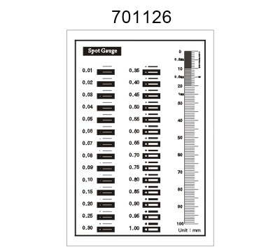 Inspection Dot Point Gauge/ Film Ruler/ Gauge Template 701126