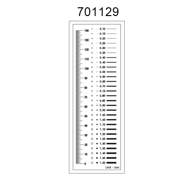 Inspection Dot Point Gauge/ Film Ruler/ Gauge Template 701129