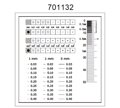 Inspection Dot Point Gauge/ Film Ruler/ Gauge Template 701132
