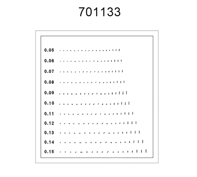 Inspection Dot Point Gauge/ Film Ruler/ Gauge Template 701133