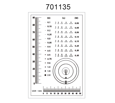 Inspection Dot Point Gauge/ Film Ruler/ Gauge Template 701135