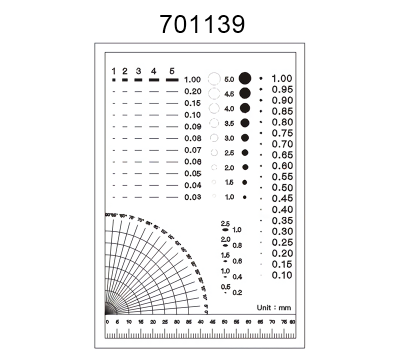 Inspection Dot Point Gauge/ Film Ruler/ Gauge Template 701139
