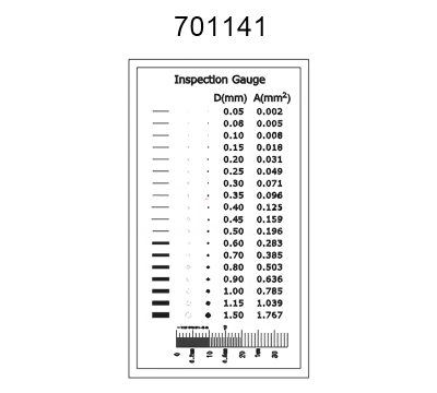 Inspection Dot Point Gauge/ Film Ruler/ Gauge Template 701141
