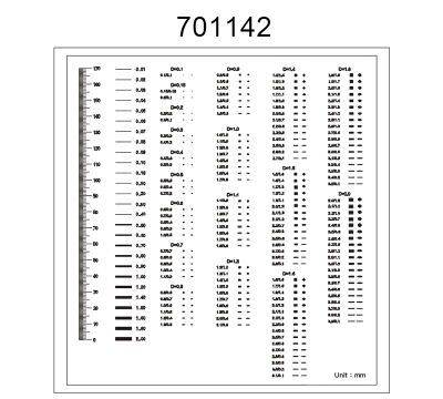 Inspection Dot Point Gauge/ Film Ruler/ Gauge Template 701142