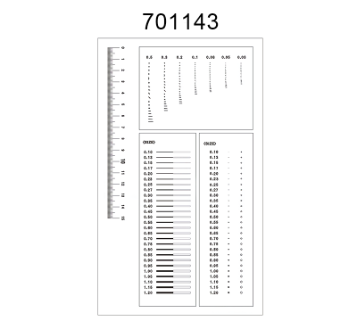 Inspection Dot Point Gauge/ Film Ruler/ Gauge Template 701143