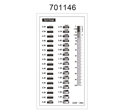Inspection Dot Point Gauge/ Film Ruler/ Gauge Template 701146