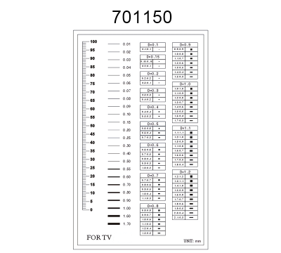 Inspection Dot Point Gauge/ Film Ruler/ Gauge Template 701150