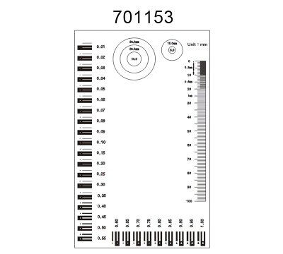 Inspection Dot Point Gauge/ Film Ruler/ Gauge Template 701153