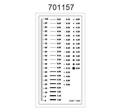 Inspection Dot Point Gauge/ Film Ruler/ Gauge Template 701157