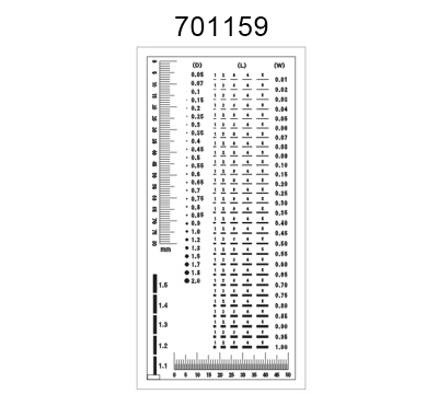 Inspection Dot Point Gauge/ Film Ruler/ Gauge Template 701159