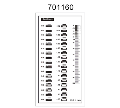 Inspection Dot Point Gauge/ Film Ruler/ Gauge Template 701160