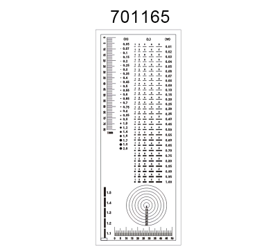 Inspection Dot Point Gauge/ Film Ruler/ Gauge Template 701165