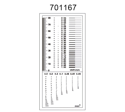Inspection Dot Point Gauge/ Film Ruler/ Gauge Template 701167