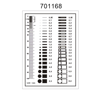 Inspection Dot Point Gauge/ Film Ruler/ Gauge Template 701168