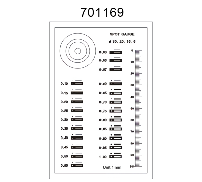 Inspection Dot Point Gauge/ Film Ruler/ Gauge Template 701169