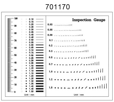 Inspection Dot Point Gauge/ Film Ruler/ Gauge Template 701170
